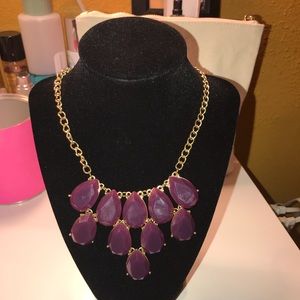 Purple statement necklace